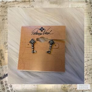 Patricia Nash Floret Key Stud Earrings - New on Card